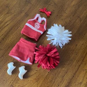 Barbie doll Oklahoma university cheer uniform